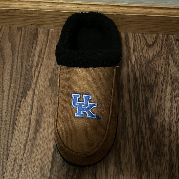 FOCO University Of Kentucky Lined Moccasin Slippers Men's Size L 11-12 NEW - Picture 2 of 4